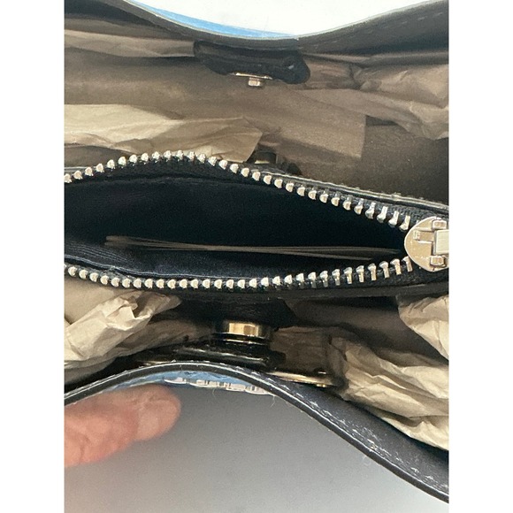 Coach Mini Town Bucket Bag Blue Multi Floral Bow Print Crossgrain Leather C7974 - Picture 9 of 15